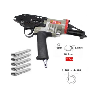 Pneumatic C Shape Ring Plier Nail Gun Metal Cage Lashing Tool Fence Connect Tool - Picture 1 of 5