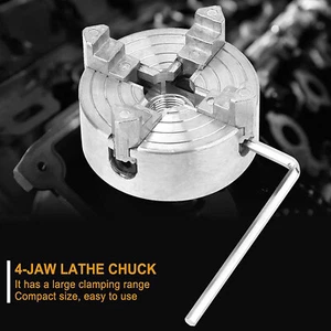 NEW 4 Jaw Lathe Chuck Single-action Chuck Clamp for Z011A Mini Lathe Accessories - Picture 1 of 5