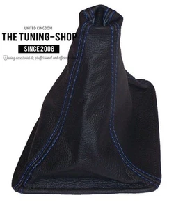 FOR NISSAN SKYLINE R32 1989-1994 LEATHER GEAR BOOT BLUE STITCHING NEW - Picture 1 of 3
