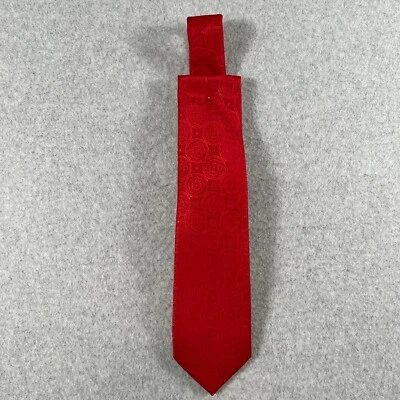 Corbata Pierre Cardin 3 pulgadas de ancho roja hecha a mano para hombre corbata clásica nueva con etiquetas Foto 1 de 4