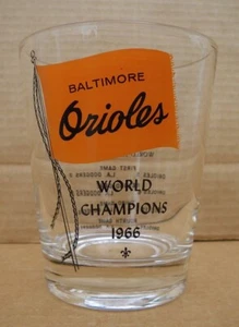 Vtg 1966 Baltimore Orioles baseball World Series Champions drinking glass - Picture 1 of 3