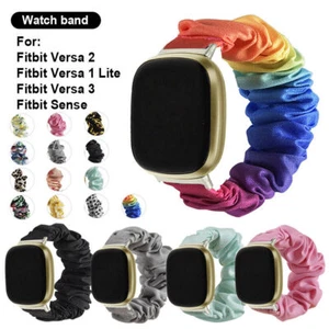 For Fitbit versa 3 Soft Cotton elastic strap Replacement Watch Band - Picture 1 of 25