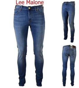 Jeans Lee Uomo Malone Elasticizzato Slim Fit Denim Vita Bassa Skinny W28 W29 W34 - Picture 1 of 9