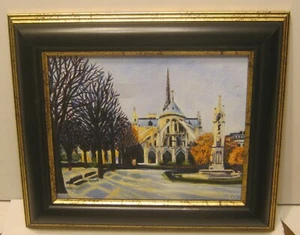 Stunning Oil on Canvas Painting "Notre Dame Late Winter" by DOUG KEY Framed!!! - Picture 1 of 5