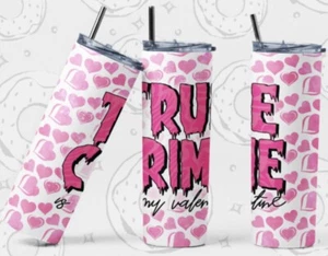 Anti Valentine’s Day Design Stainless Steel Skinny 20oz Tumbler Lid & Straw - Picture 1 of 1