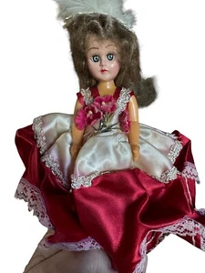 VTG 1950s-1960s Plastic Dress Me Doll Sleepy Eyes Original Dress 7" - Picture 1 of 5