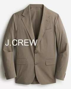 JCREW Seersucker blazer cachi verde beige 36S Ludlow Kenmare giacca tuta cotone - Foto 1 di 9