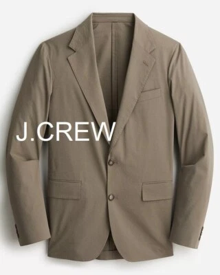 JCREW seersucker blazer хаки зеленый бежевый 36S Ludlow Kenmare хлопок костюм куртка - Изображение 1 из 4