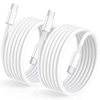 2-pack 60W USB C to USB C Fast Charger Cable for Apple iPhone 16/15/iPad Pro - Image 1 of 4