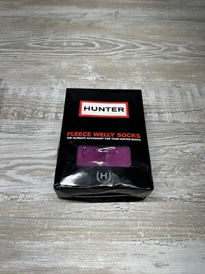 Meias Hunter Fleece Welly: Violeta Tamanho 7-9 EUA) 3a-43 (UE) Novas - Imagem 1 de 4