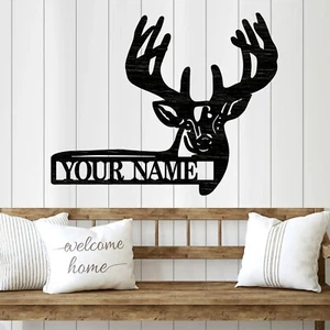 Signo personalizado de nombre de la familia Buck o del niño, letrero de placa de madera, artesanías de madera - Imagen 1 de 6