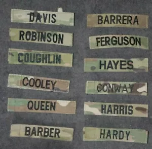 ORIGINAL US CURRENT CAMO NAME TAPES SURNAME MCP OSPREY MULTICAM ARMY MCU #4 - Foto 1 di 12