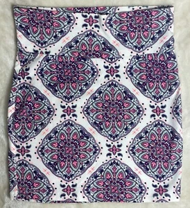 Minifalda boho Charlotte Russe para damas S elástica floral mandala multicolor - Imagen 1 de 5