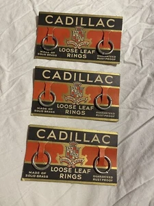 Lote De 3 Anillos De Hojas Sueltas Publicidad CADILLAC Antiguo Stock De Colección - Imagen 1 de 12