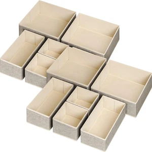 12 Pack Drawer Organizers for Clothing, Foldable Storage Box Closet Dresser Draw - Picture 1 of 7