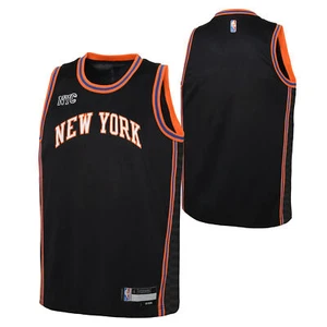 Outerstuff NBA Boys Youth (8-20) New York Knicks Mixtape Swingman Jersey, Black - Picture 1 of 5