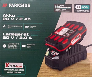 PARKSIDE PAP 20 B1 2 Ah PLG 20 C1 Lithium Ionen Akku & Ladegerät Set - Bild 1 von 3