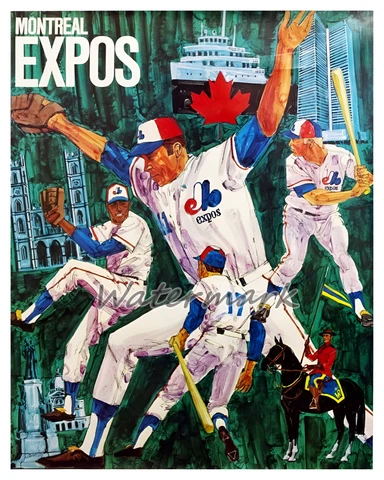 1970 Vintage MLB Montreal Expos REPRINT Poster Picture Color 8 X 10 Photo Cover