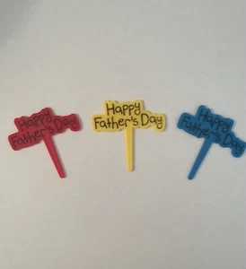 Happy Father’s Day Cupcake Picks/Cake Toppers (Set Of 12) - Picture 1 of 1