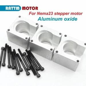 3pcs Nema 23 Stepper Motor Mount Aluminum Mounting Bracket Holder+12pcs Screws - Picture 1 of 5