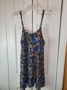 For Love & Lemon Mini Dress Size Large Geometric Floral Dress - Picture 1 of 9