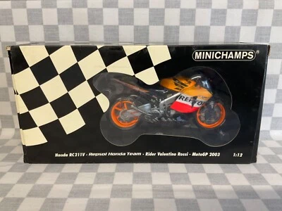 1/12 MINICHAMPS 037146 REPSOL HONDA RC211V ROSSI MOTO GP 2003 1st EDITION - Image 1 of 4