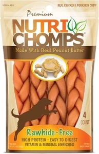 NutriChomps Dog Chews, 6-inch Braids, Easy to 5.64 Ounce (Pack of 1), brown - Picture 1 of 9