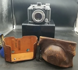 KODAK MEDALIST RANGEFINDER CAMERA w/ EKTAR LEN 1941-48 Military Leather Case - Picture 1 of 14