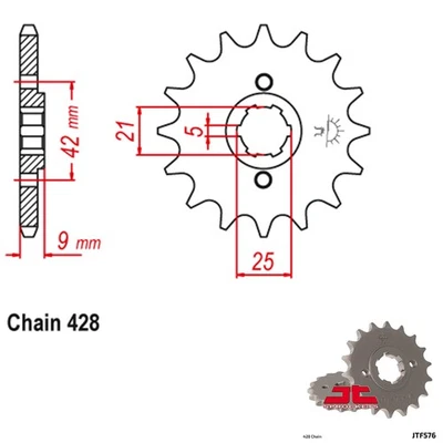 JT Sprockets 1990 Yamaha XT350 JTF576.19T - Image 1 of 2