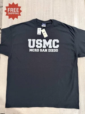 UNITED STATES MARINE CORPS - USMC MCRD SAN DIEGO - Black T-Shirt Sz XXL - NWT - Image 1 of 3