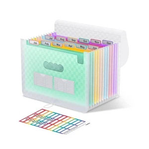 Accordion File Organizer, 12 - Pocket Expanding File Folders for Paper Receip... - Picture 1 of 7