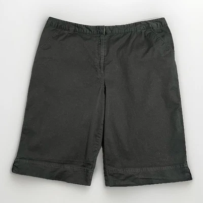 Kim Rogers 女式休闲卡其色百慕大短裤黑色 18 码 — 第 1/4 张图片