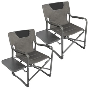 SILLA PLEGABLE KAMPA DOMETIC PAR FORTE 180 W RESPALDO/MESA CAMPING EXTERIOR x2 - Imagen 1 de 5