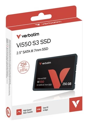 256GB Verbatim Vi550 S3 Phison 2,5 " (6.3cm) Sataiii Interno Retail - Immagine 1 di 2