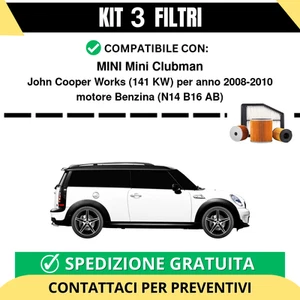 Kit 3 Filtri Tagliando per MINI Mini Clubman John Cooper Works 141 kw Benzina... - Imagen 1 de 2