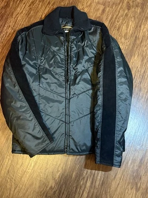 Vintage Yamaha Men’s Large Tall Snowmobile Jacket Black Corduroy Accent - Image 1 of 4