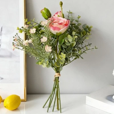 Künstlicher Lotus Blumenstrauß Seide Braut Hochzeit Handdekoration - Bild 1 von 4