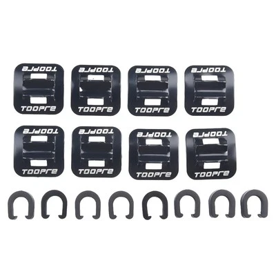 MARKENLOS 8 Sätze Fahrrad Kabelhalter Selbstklebend Kabelschelle Schelle Clip Schwarz