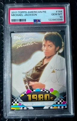 2011 Topps American Pie MICHAEL JACKSON's THRILLER 1980's 144 PSA 10 *Low Pop - Image 1 of 2