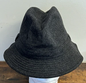 Sombrero Fedora Gris Mezcla Cachemira/Lana Mediano Para Hombre Luigi Baroni Hecho en Italia - Imagen 1 de 10