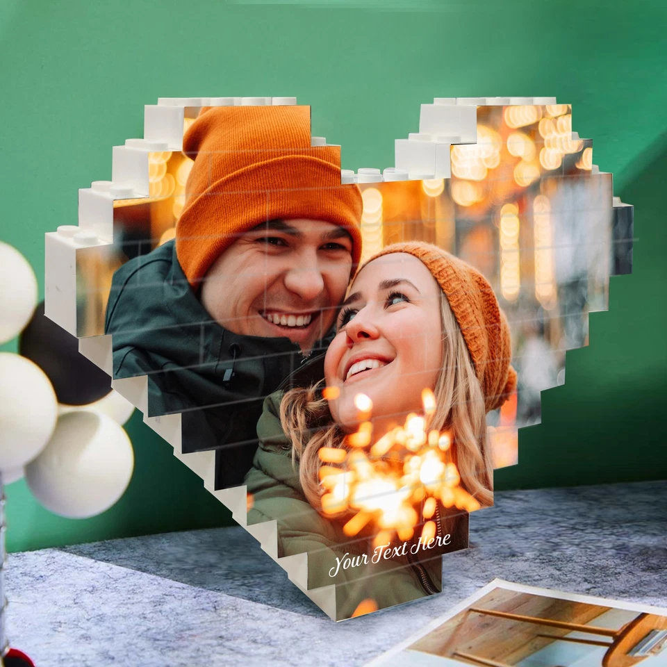 Personalised Photo Building Block Jigsaw Puzzle Add Your Photo & Text Gift Ideas - Image 1 of 4