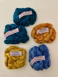 10.1oz  Multicolor Mohair Top Natural Spinning Fiber Roving (A13) - Picture 1 of 5