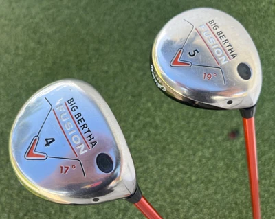 Callaway BIG BERTHA FUSION 4/17° &  5/19° Woods (2PCS) - ALDILA NVS 55●R 350 - Image 1 of 4