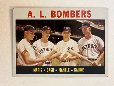 1964 Topps Baseball A.L. Bombers #331 EX to EX+ Condition vintage maris mantle - Image 1 of 2