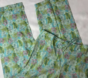Slip Pigiama Mogano Leia Stampa Floreale Cotone Blu Verde Rosa Donna Tg L - Foto 1 di 7