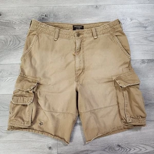 Abercrombie & Fitch pantaloncino cargo uomo invecchiato marrone kaki taglia 36 - Foto 1 di 9