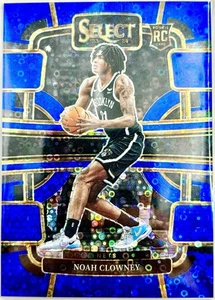 Noah Clowney /25 RC 2023/24 Panini Select BLUE DISCO PRIZM #73 Rookie Nets SSP - Bild 1 von 2
