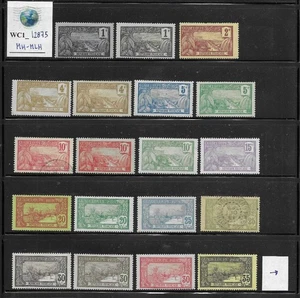 WC1_12875. COLECCIÓN FRANCESA: GUADALUPE. 1905-07 cplt. set. Scott 54-82. MH-MLH - Imagen 1 de 1