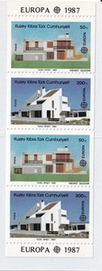 SA08c Turkish Cyprus 1987 EUROPA Stamps - Modern Architecture mint booklet - Picture 1 of 2