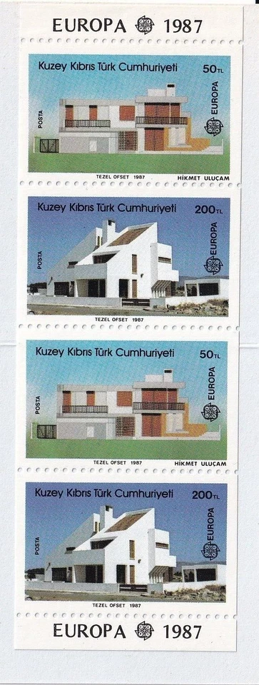 SA08c Turkish Cyprus 1987 EUROPA Stamps - Modern Architecture mint booklet - Image 1 of 2